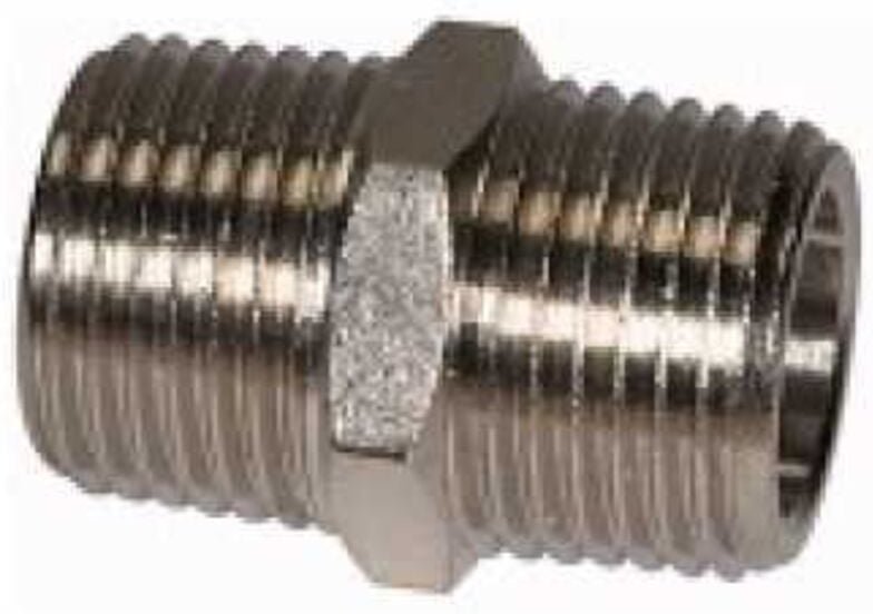 Doppelgewindenippel g 1 a., g 1 a., sw 41, Messing vernickelt - Riegler