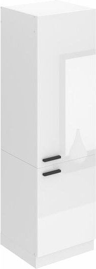 Kühlschrank Schrank Hochschrank Küche ssl. 60 cm Breite und 204 cm Höhe. Einbauschrank für Kühlschrank mit 2 Türen, Weiß...