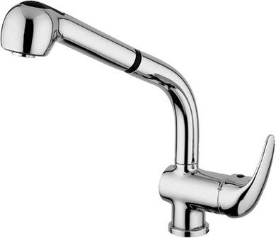 Abnehmbares Duschwaschbecken mit seitlichem Hebel – Chrom