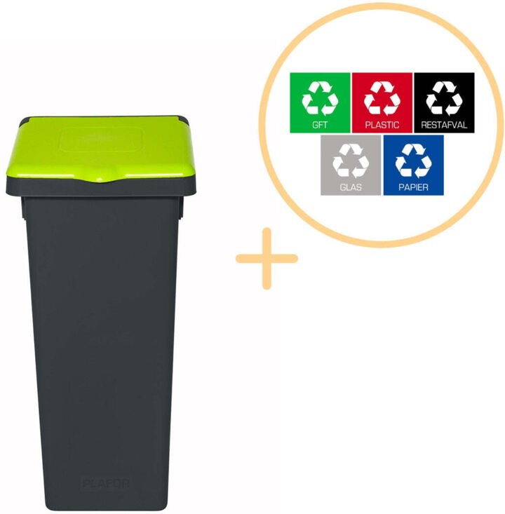 Northix - Plafor - fit mulleimer mit deckel 52l - recycling - grun 88302784 88302784 88302784 88302784 88302784 88302784...