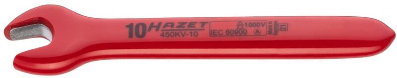 Hazet Einmaulschlüssel, schutzisoliert, Außen-Sechskant Profil, 10 mm