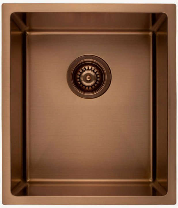 Kroos ® - Einzelne Küchenspüle 380 mm - Kupfer gebürstet - Balsa