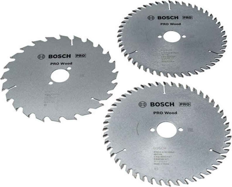 Bosch PRO Wood Kreissägeblatt-Set, 3er Pack, 190 x 30 mm