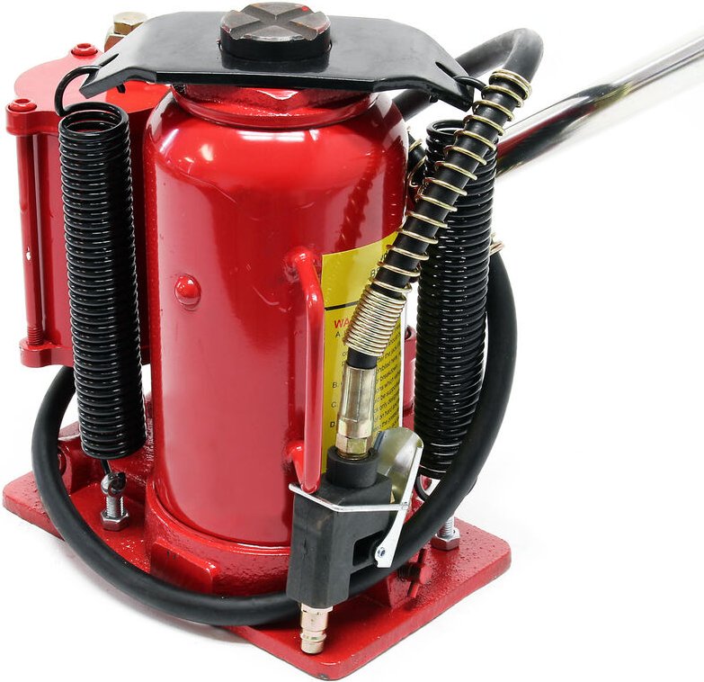 Hydraulischer und pneumatischer Stempelwagenheber 12T, 250-495 mm, kompakter Wagenheber Flaschenwagenheber aus Stahl, pn...