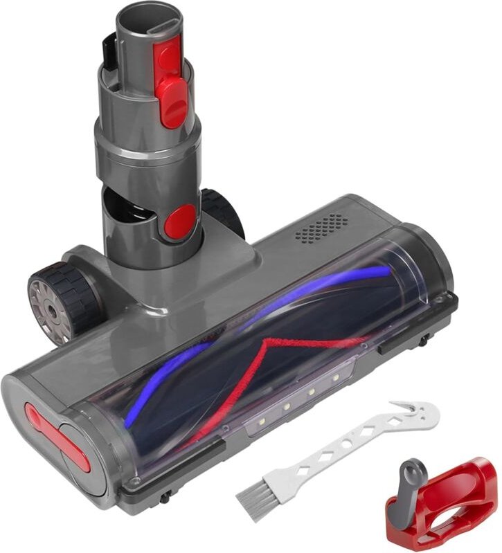Bürste für Dyson V7 V8 V10 V11 V15 SV10 SV12 SV14 SV15 Kopf, Zubehör für Dyson mit 4 LEDs, Auslösesperre, Ersatzteile fü...