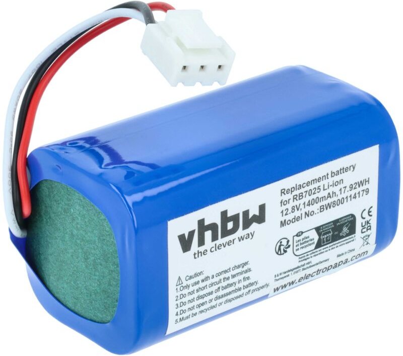 Thumbnail - vhbw Akku Ersatz für Philips CP0111/01, 4IFR19/66, Severin Chill 4404048 für Home Cleaner Heimroboter (1400 mAh, 12,8 V,...