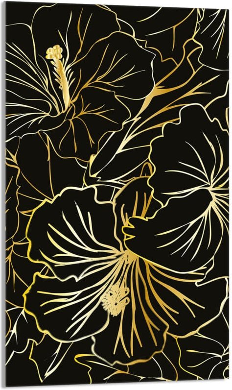 Glasschneidebrett 30x52 Blumen