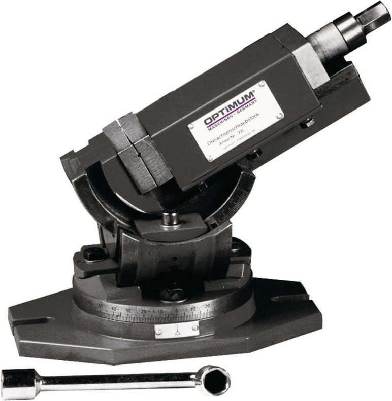 Optimum - Dreiachsenschraubstock MV3-75