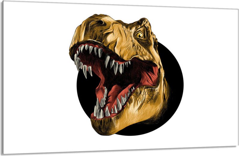 Glasschutzplatte für den Herd 80x52 Dinosaurier