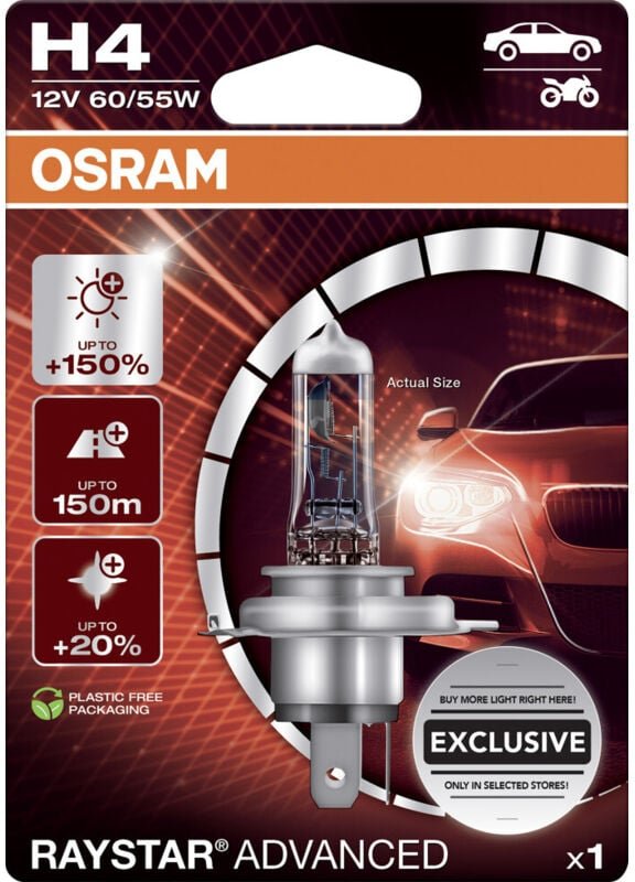 Osram Scheinwerferlampe H4 Raystar Advanced 2.0