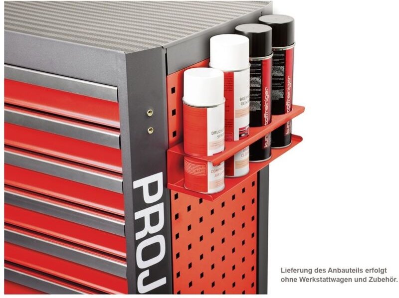 Projahn Zubehör Werkstattwagen mit Vierkantlochung Dosenhalter für 4 Dosen Rot