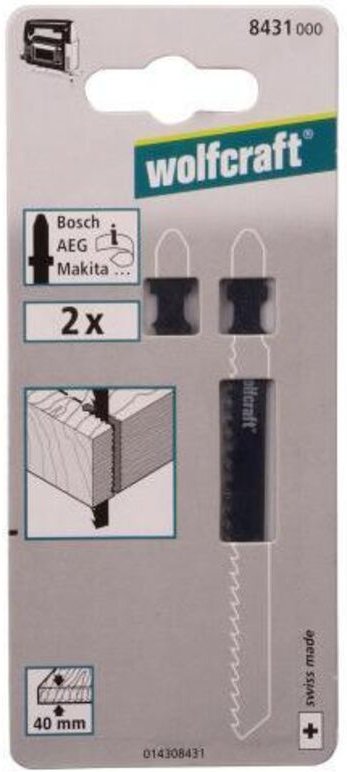 Stichsägeblätter 8431000 100 mm T-Schaft 2 Stück Stichsägeblätter - Wolfcraft