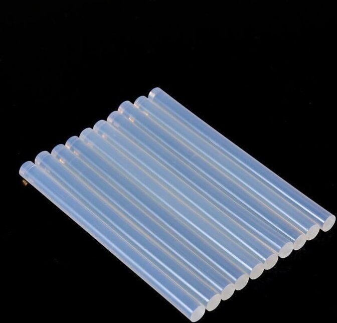 10 stücke 150 mm x 7 mm Heißklebestift-Nachfüllpackung für Heißklebepistole, transparente Heißklebestifte, Kleber, fast ...