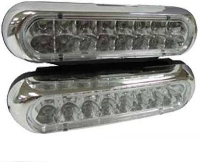 Trade Shop Traesio - Trade Shop - Autoleuchten, 16 LEDs für Tagfahrlicht, wasserdicht, dc 12 v, Stoßstangenlicht, Blau -