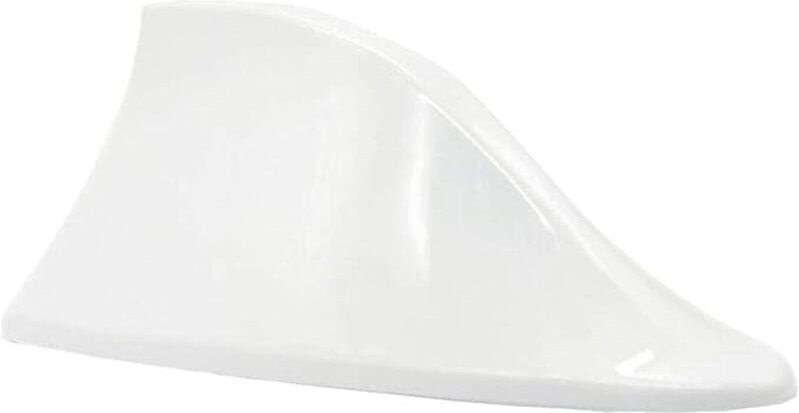 Universelle Haifischflossen-Autoantenne – FM/AM-Radioantenne mit wasserdichter Klebebasis für Auto, SUV, LKW, Van (weiß)