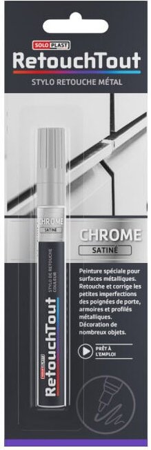 Retuschierstift Metall Soloplast Chrom satiniert - 6ml