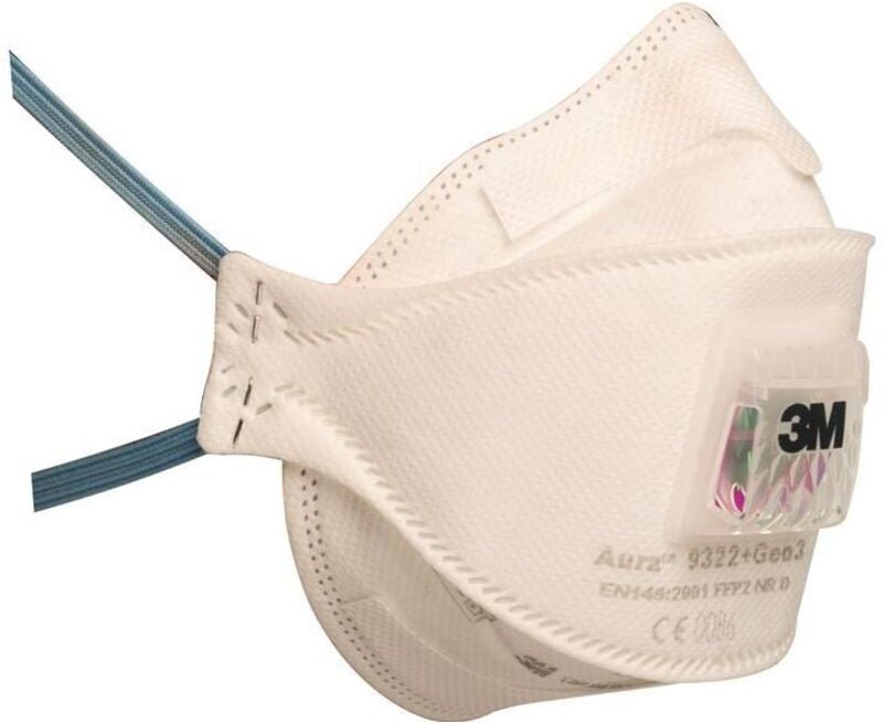3M - Atemschutzmaske Aura™ 9322+Gen3 FFP2 / v nr d mit Ausatemventil, faltbar