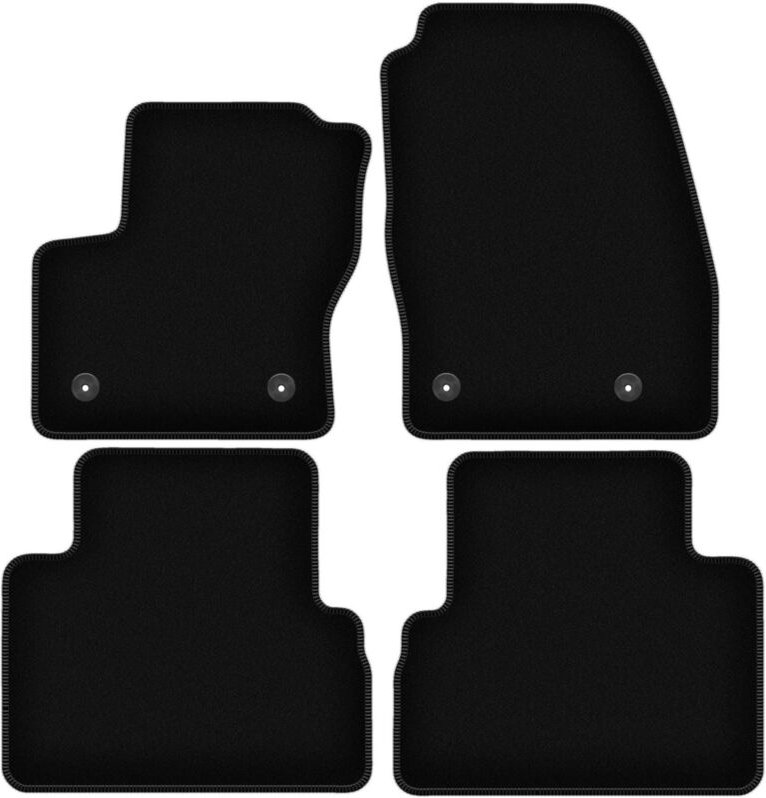 BASIC schwarze Veloursmatten für: Ford C-MAX MK2 Minivan (2015-2019)