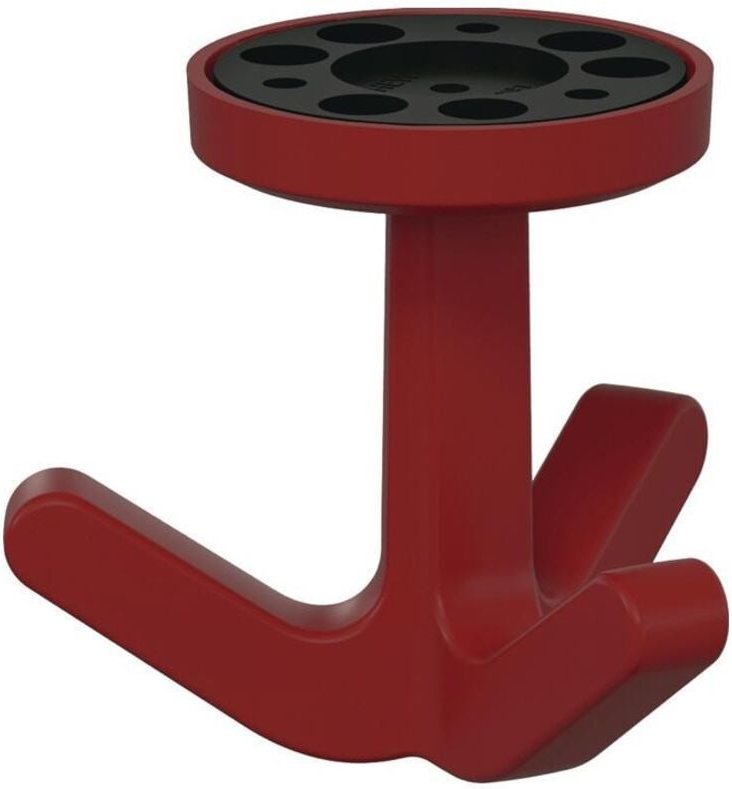 Dreifachhaken Serie 477 matt, elastisch 33 rubinrot Höhe 69 mm ø 51 mm