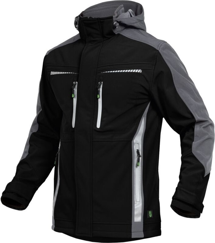 Leibwächter Sommer-Softshelljacke Herren FLEXS Gr. 3XL schwarz/grau