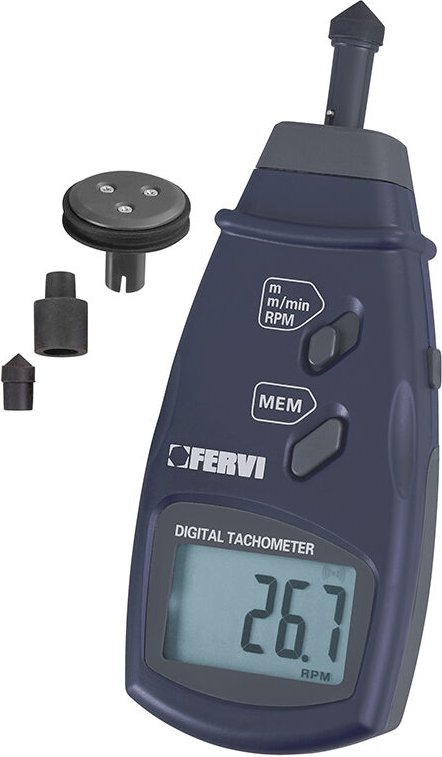 Digitaler Lcd Drehzahlmesser Kontakt Messgerät Berührung Fervi C069