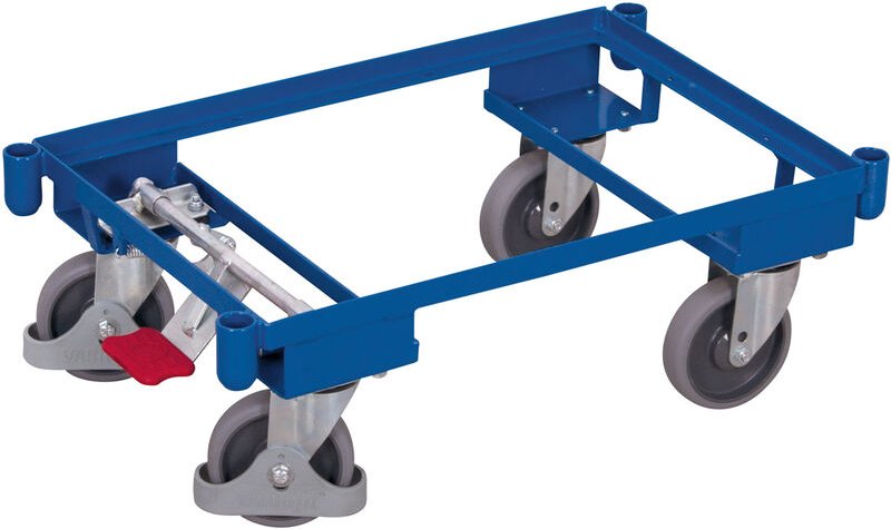 VARIOfit Euro-System-Roller mit EasySTOP, Eckhülsen ohne Boden 605x410mm