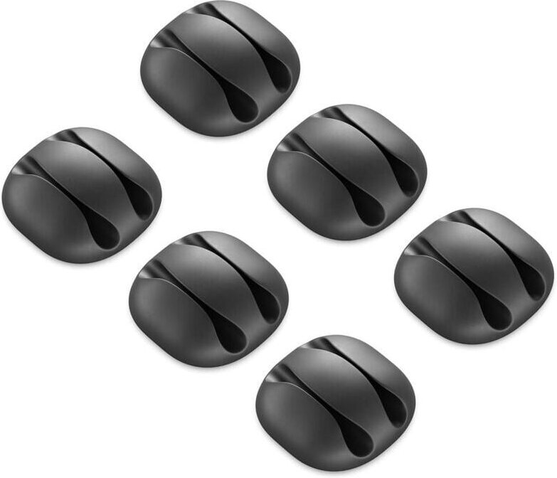 KZQ - Confezione da 6 fascette autoadesive, guide per cavi, clip di fissaggio e stoccaggio, clip per la gestione dei cav...