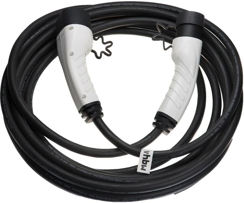 Vhbw - Ladekabel Typ 2 zu Typ 2 kompatibel mit Fiat Topolino Elektroauto, 3-phasig, 16 a, 11 kW, 10 m