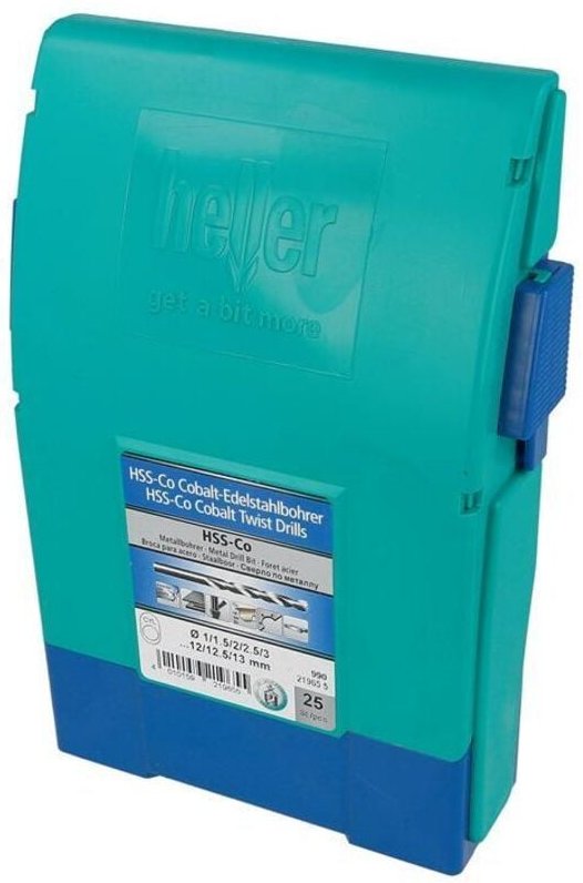 Tools 21965 5 hss Metall-Spiralbohrer-Set 25teilig Cobalt din 338 Zylinderschaft 1 Set - Heller