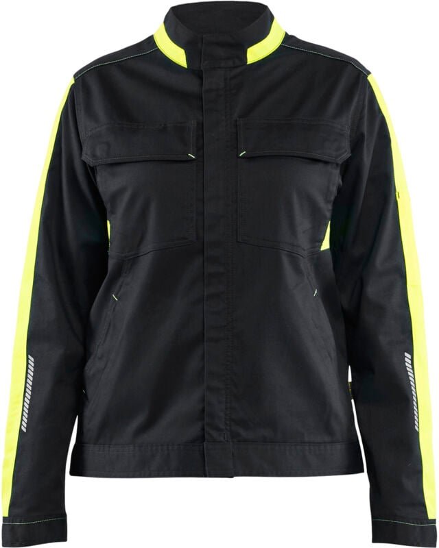 Arbeitsjacke Industrie Stretch Damen 4443 - Schwarz/Gelb XXL