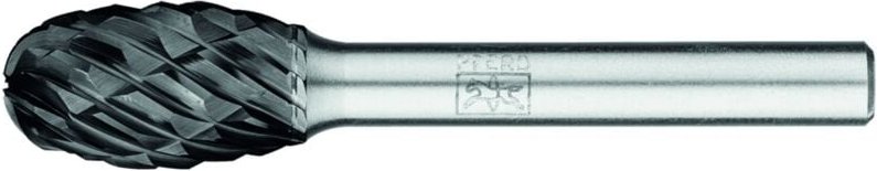 PFERD Hartmetall Hochleistungsfrässtift STEEL Tropfen TRE Ø 12x20mm Schaft-Ø 6 mm HICOAT für Stahl