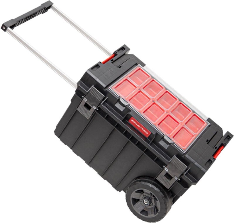 Thumbnail - Rhino xxl Trolley eco Handling+ 44 l IP66 Werkzeugkiste mit Laufrädern auf Metallachse und Doppelteleskopgriff - Toolbro...