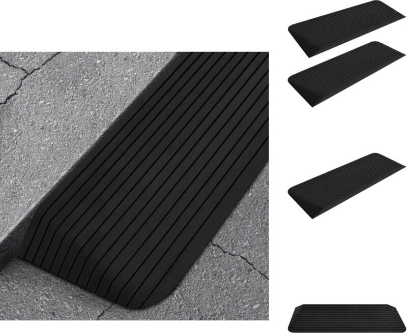 Vidaxl - Verkehrsschilder - Living Schwellenrampen 2 Stk. 110x41x5 cm Gummi
