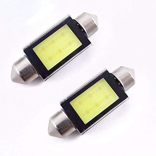Aougo - 2 Stück Xenon Weiß 36 mm Auto cob led Kennzeichenbeleuchtung 6418 C5W 4 w LED-Lampen 12 v, Autoscheinwerfer Lenk...