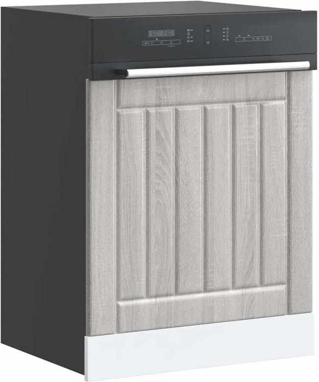 Geschirrspülerblende Lucca Grau Sonoma Holzwerkstoff Vidaxl