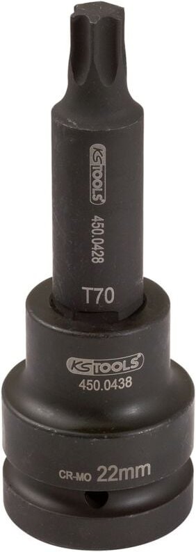 Ks Tools 3/4' Kraft-Bit-Stecknuss Torx, lang, T70 - 450.0442