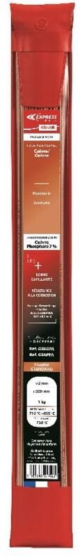 Guilbert Express - Lötstange express - Phosphor 7% - ø 2 mm x L500 mm - Blisterpackung 1kg - GE170B