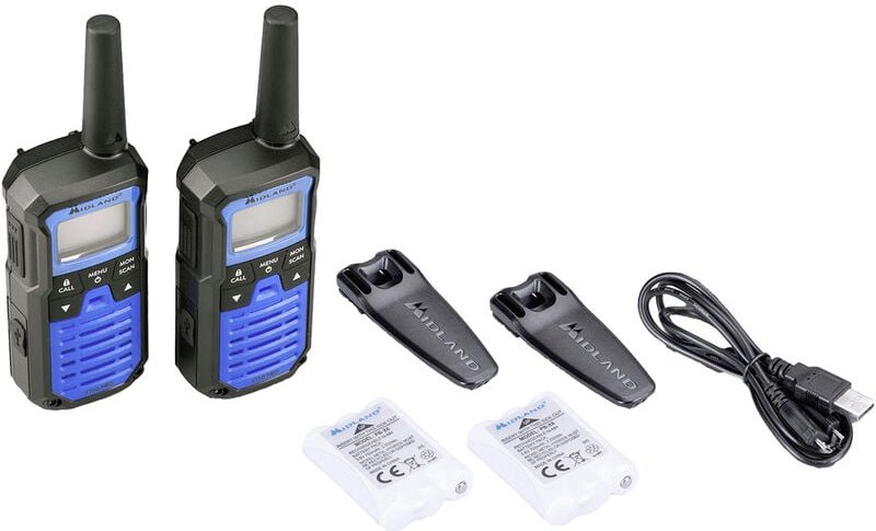 Midland - XT50 Pro Paar Blau C1464 PMR/LPD-Handfunkgerät 2er Set