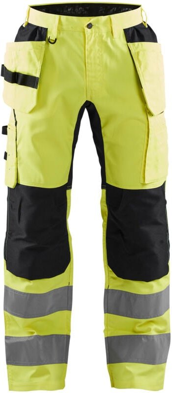 Hochsichtbarer Stretch-Arbeitshose Handwerker 1552 - Neon Gelb/Schwarz XL - FR(50) - SE(C56) - Lange