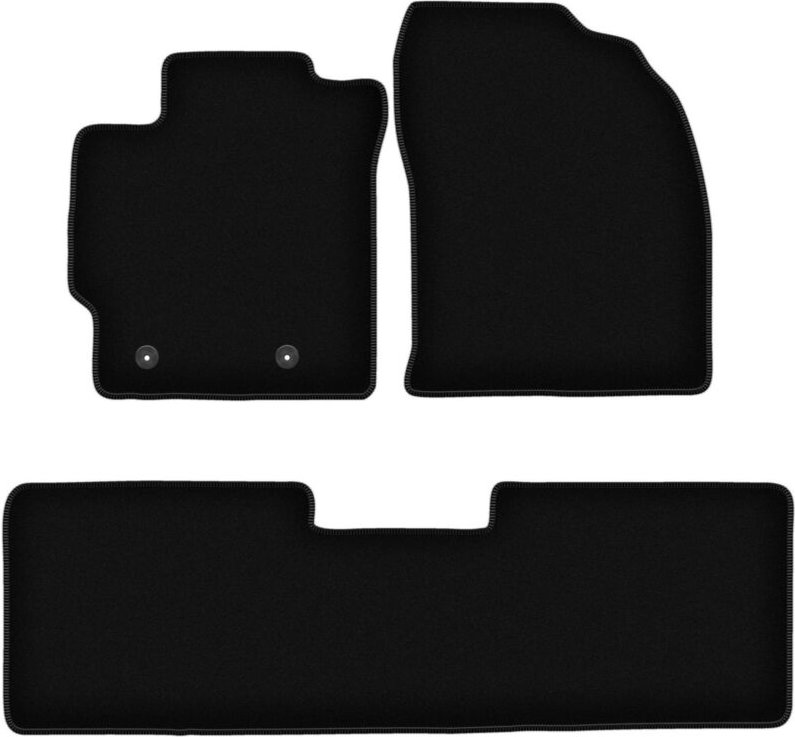 BASIC schwarze Veloursmatten für: Toyota Corolla E16 Limousine, Schrägheck (2013-2019)