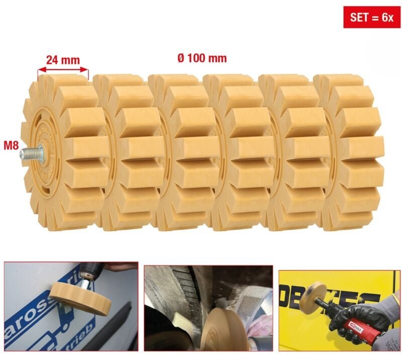 Ks Tools Folienradierer mit Lamellen, 6er Pack