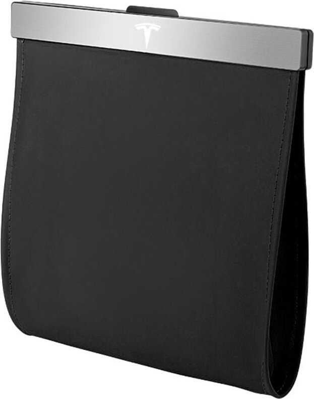 Tesla LED Licht Mülleimer Leder Mülleimer mit magnetischem wasserdichtem Sitzlehnen-Mülleimer 2024 Verbessertes Innenzub...