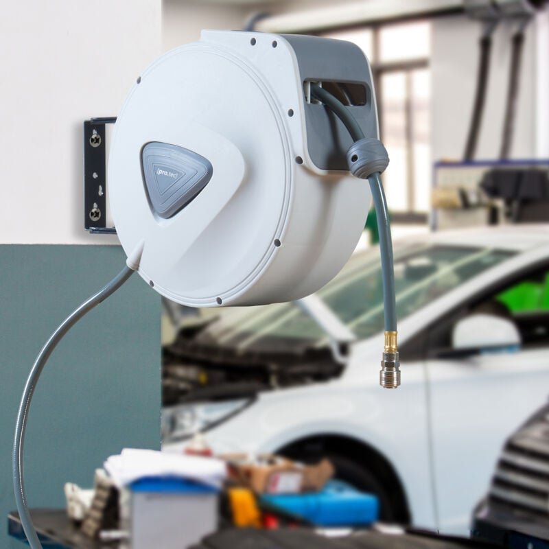 Thumbnail - Druckluftschlauchtrommel Nassau 30m + 2m Weiß/Grau [ Pro.tec