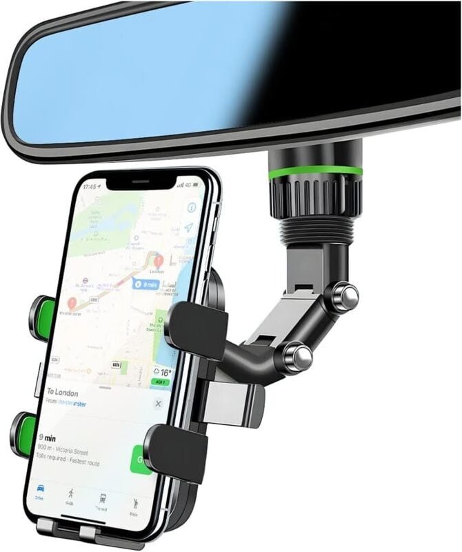 Thumbnail - Auto-Rückspiegel-Telefonhalterung, multifunktionale Rückspiegel-Telefonhalterung, Rücksitzhalterung, universelle 360-Gra...