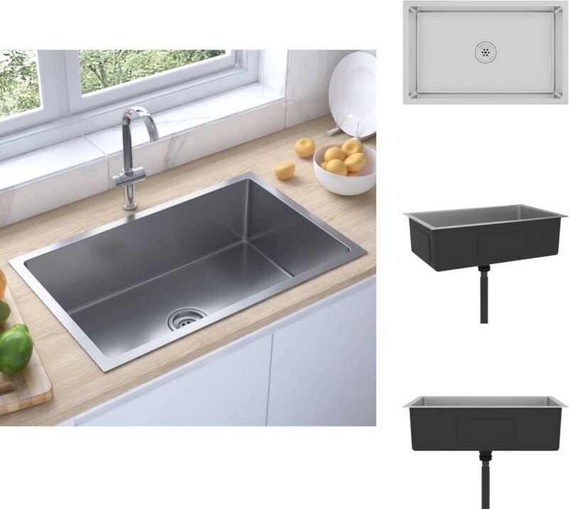 Küchenspülen & Spülbecken - Living Handgemachte Einbauspüle Edelstahl - Silber