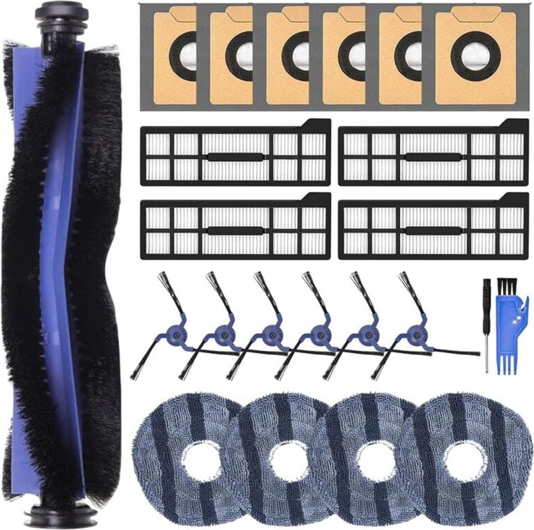 23PCS für X10 Pro Omni Wichtigsten Pinsel Mopp Tuch Seite Pinsel Filter