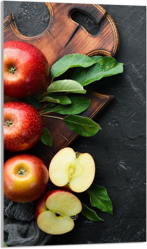 Glasschneidebrett 30x52 Apfel