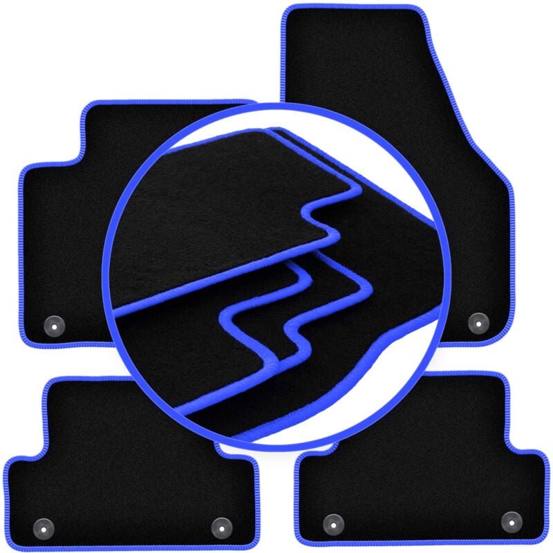 CARLUX-BLUE Auto-Fußmatten für: Volvo V40 II Kombi, Cross Country (2012-)