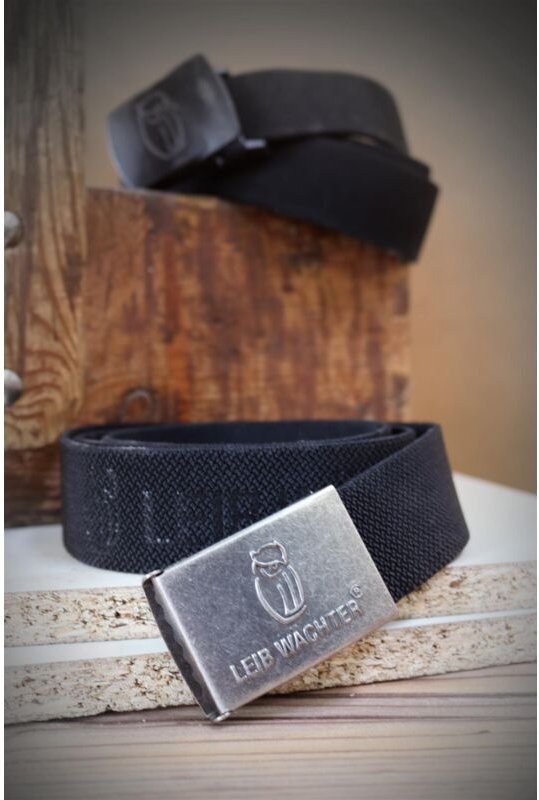 Thumbnail - Stretchbandgürtel mit Metallschnalle FLEXG70 Gr. 105 cm schwarz - Leibwächter