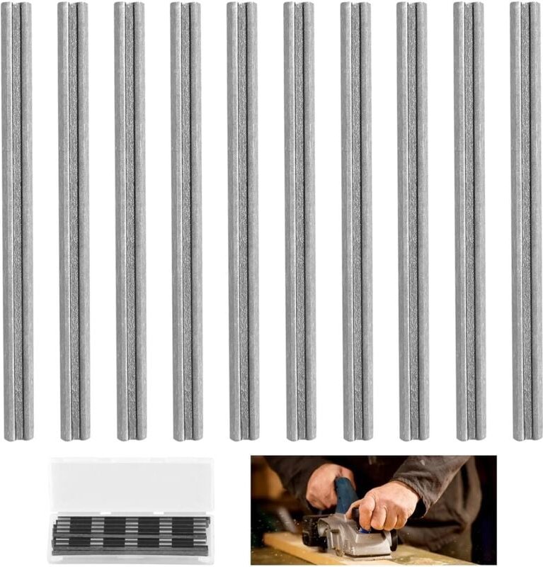 Thumbnail - Jalleria - 10-teiliges Hobelmesser, 82 mm HSS-Hobelmesser, HSS-Hobelmesser-Set, Wendehobelmesser, Hartmetall-Elektrohobe...